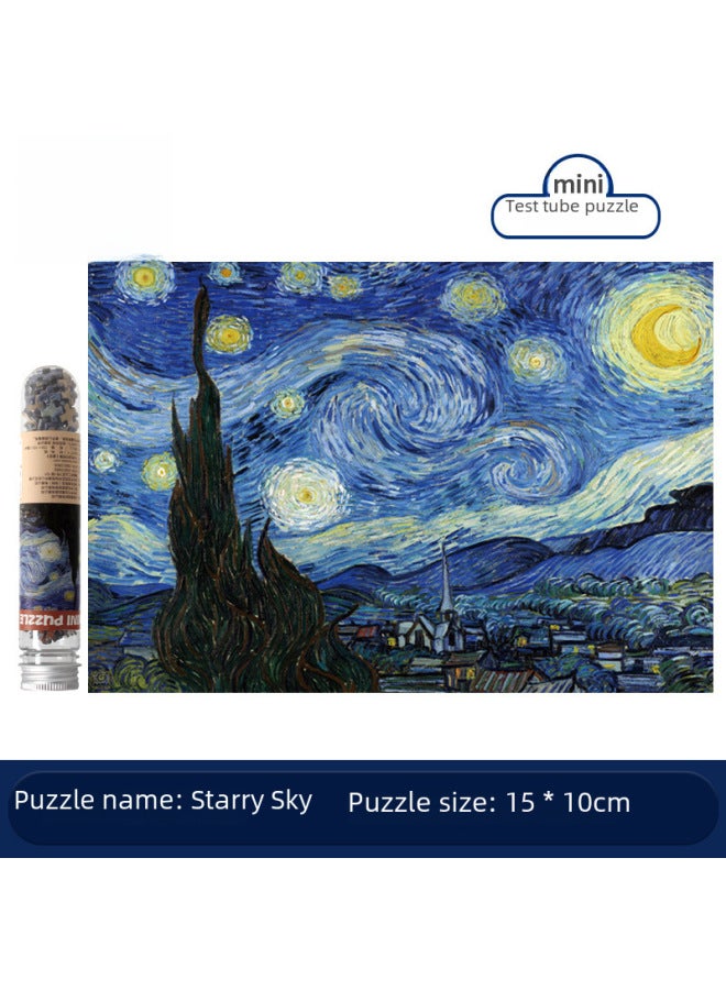 150-piece/234-piece Mini Tube Puzzles Starry Sky Design Youth Creative Intellectual Stress Relief Toys-Color:20111-1 Mona Lisa's Smile 150 Test Tube Puzzle - Image 2